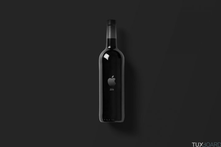 photo apple bouteille vin