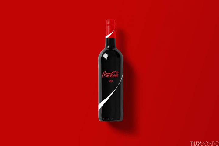 photo coca cola bouteille vin