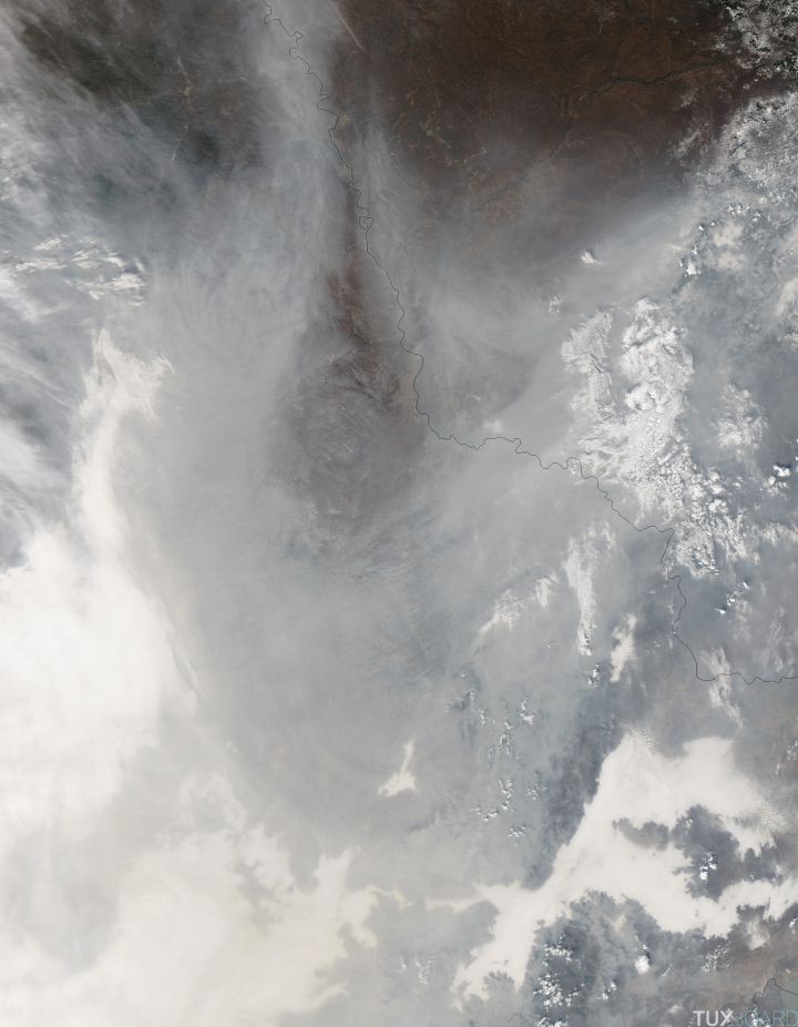 pollution air chine vu depuis espace