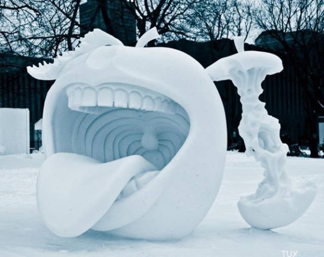 RÃ©sultat de recherche d'images pour "sculpture neige"