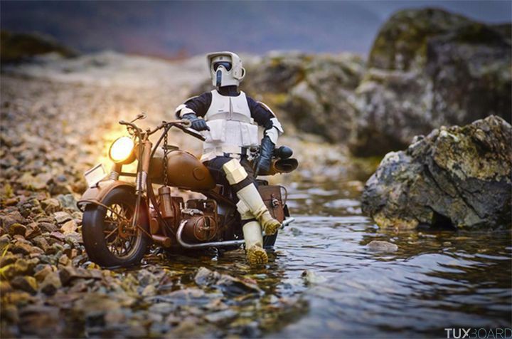 Éric le Stormtrooper moto