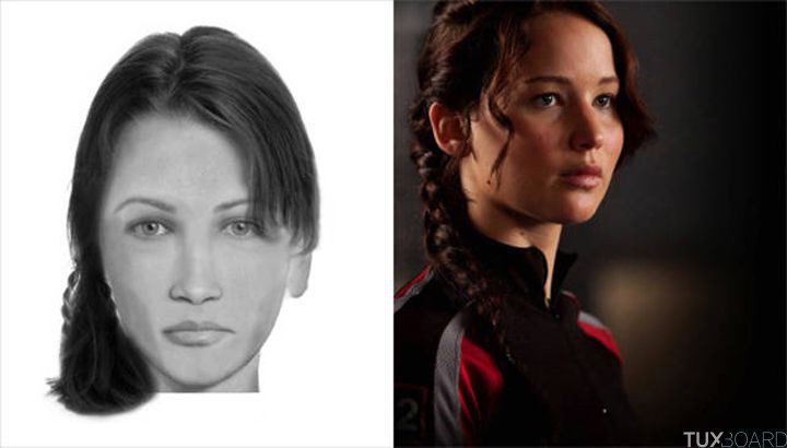 Portrait robot Katniss Everdeen Hunger Games