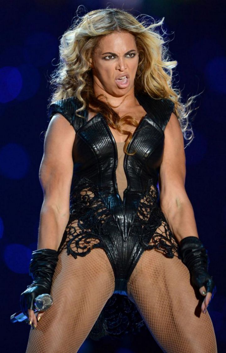 Beyonce face Superbowl 2013