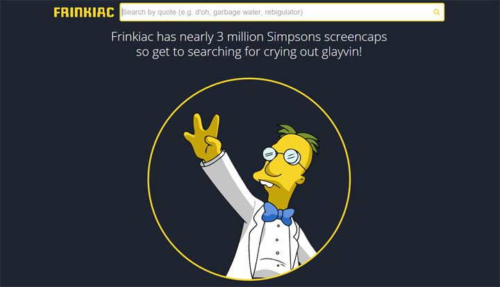 Frinkiac moteur recherche Simpson