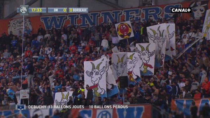 supporters om pancartes chevres