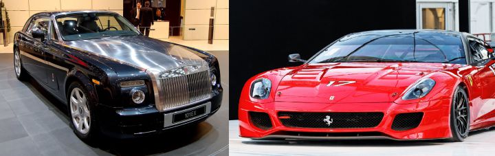 Rolls Royce ou Ferrari
