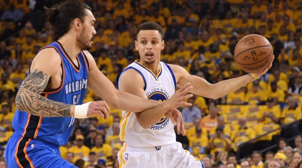 Video action Steph Curry - Steve Adams Game 2