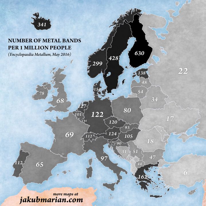 infographie groupes heavy metal europe
