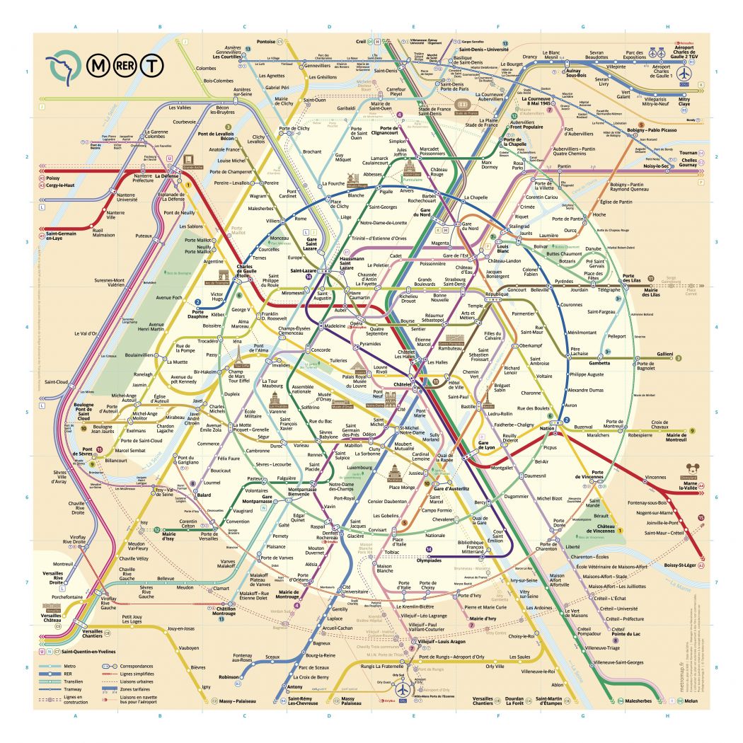 plan rond metro paris