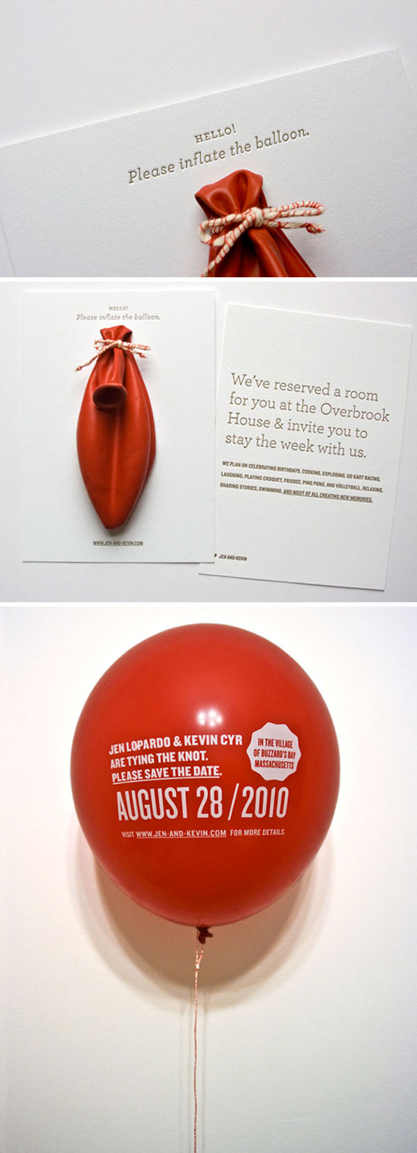 Faire-part Mariage original ballon gonflable
