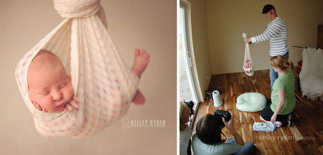 verite photographie bebe hamac