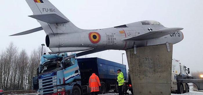 accident avion camion belgique