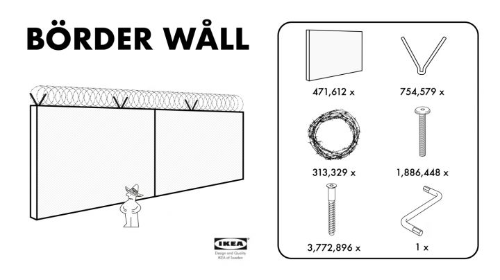 notice montage border wall