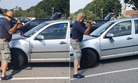 Un homme a cassé la vitre d'une voiture pour sauver un chien menacé par la température
