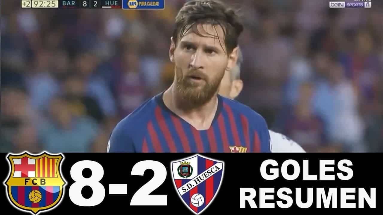 Résumé du match FC Barcelone Huesca 8-2