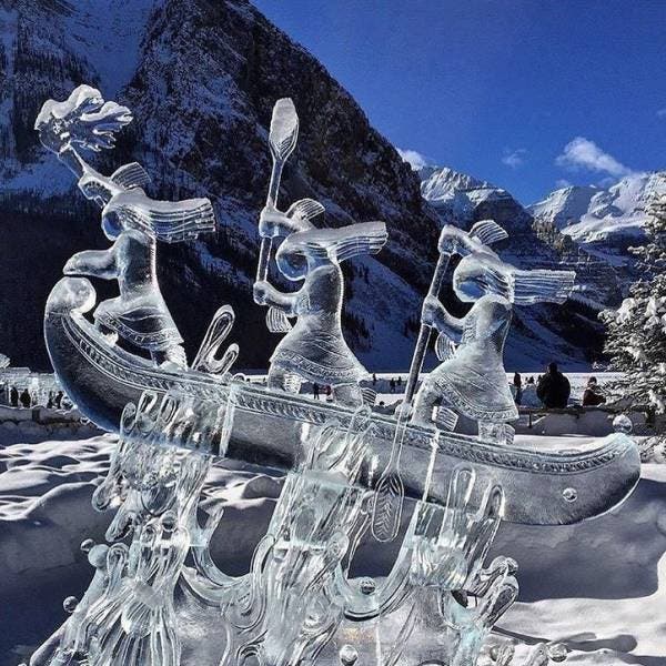De superbes sculptures de neige et de glace qui sont malheureusement éphémères