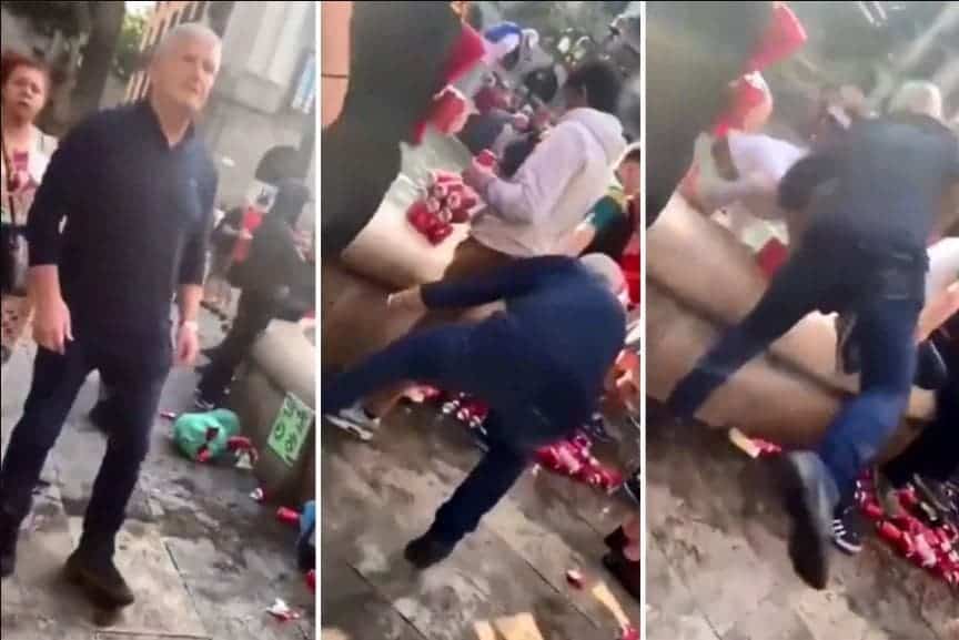 Cette vidéo des fans de Liverpool se moquant des locaux en Barcelone et les poussant dans la fontaine est devenue virale