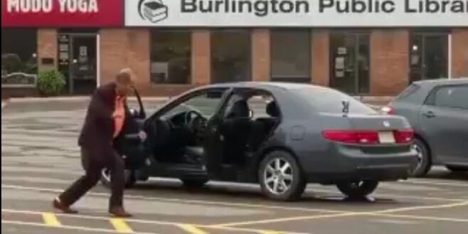 Cet Ontarien n’a pu su retenir d’exprimer sa bonne humeur et sa joie de vivre, il a dansé à fond sur un parking