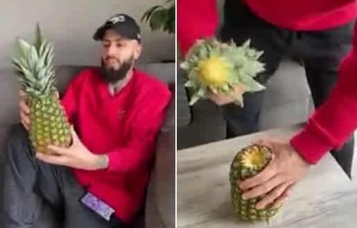 Une autre manière originale de manger un ananas sans le couper