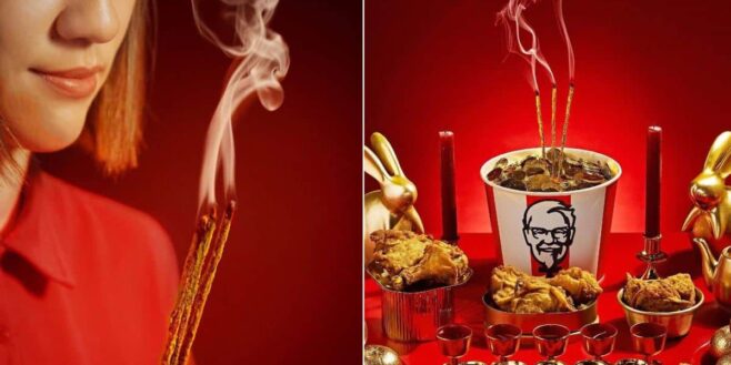 KFC célèbre le Nouvel An Chinois et lance des encens parfumés au poulet frit !