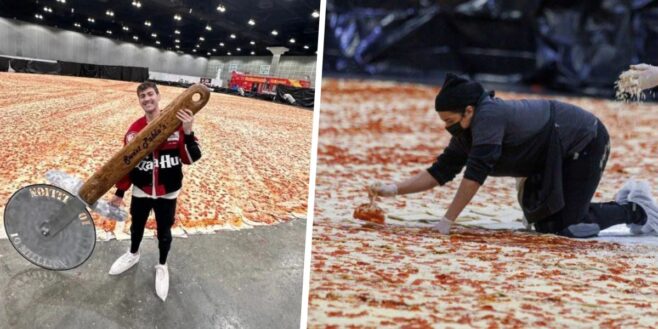 Pizza Hut explose le record du monde de la plus grande pizza et c'est énorme !