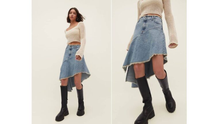 Cohue chez Stradivarius pour cette jupe en jean asymétrique à moins de 40 euros