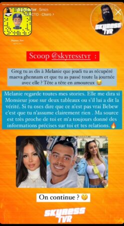 Greg Yega s'amuse à embrasser Mélanie ORL tout en se rapprochant de Maeva Ghennam !