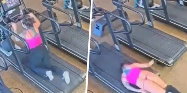 Cette femme fait une chute spectaculaire à la salle de sport et perd son legging (video) !