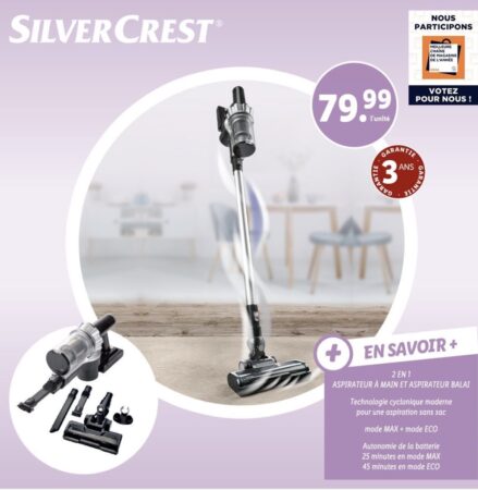 Lidl annonce le grand retour de l'aspirateur sans fil Silvercrest !