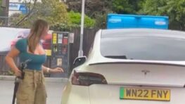 Elle tente de mettre de l'essence dans sa voiture électrique, la vidéo explose les records !