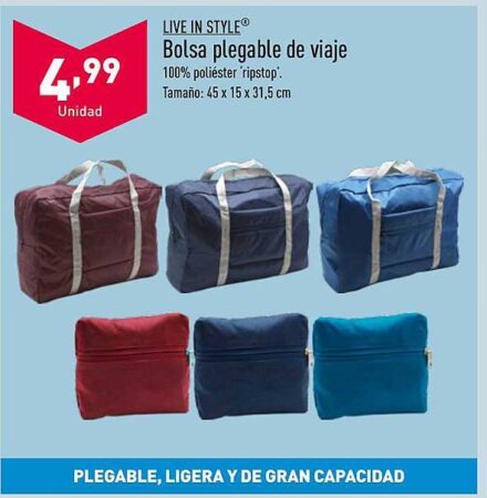 Aldi cartonne avec son sac de voyage pliable idéal pour stocker toutes vos affaires sans prendre de place