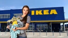 Cohue chez Ikea avec la corde à linge pliante grande capacité pour tout faire sécher !