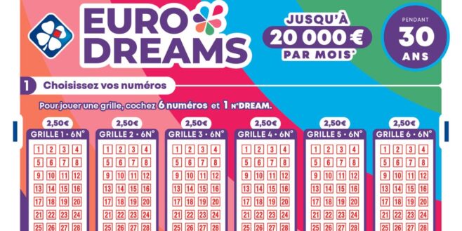 EuroDreams le nouveau jeu de la FDJ qui te fait gagner jusqu'à 20 000 euros tous les mois