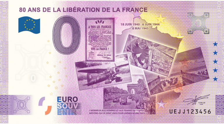 Commémoration un billet de 0 euro bientôt mis en circulation pour célébrer les 80 ans de la libération de la France
