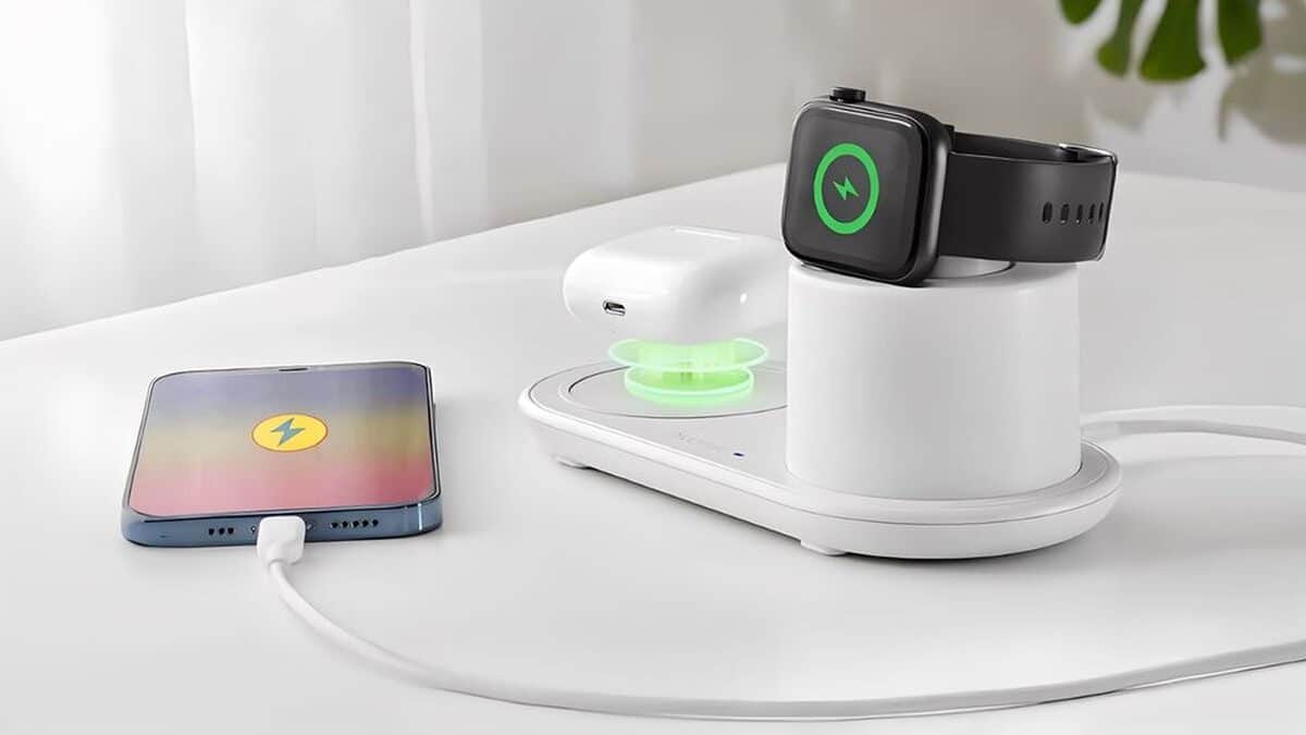 Le chargeur sans fil Lidl pour recharger votre téléphone, montre