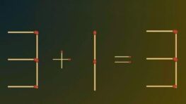 Déplacez une seule allumette pour résoudre cette équation