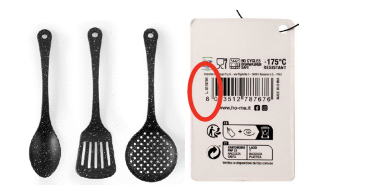 The action recalls these kitchen utensils which are harmful to health
