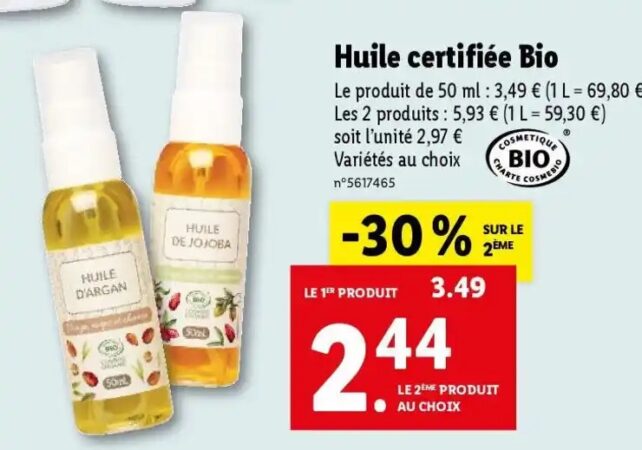 Lidl fait un carton avec ses huiles bio pour une peau nette et toujours bien hydratée
