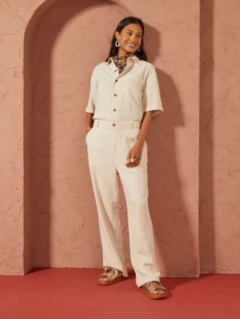 Combinaison en lin mélangé Kiabi