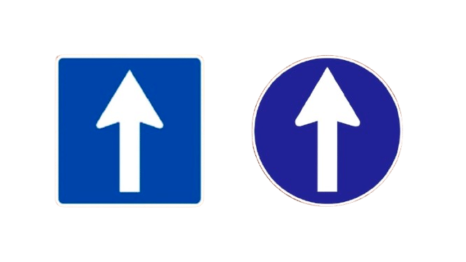 Attention à ne pas confondre ces deux panneaux à fond bleu, ils ne veulent pas dire la même chose - article