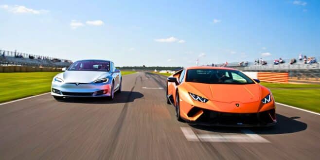 Un propriétaire de Tesla veut se mesurer à une Lamborghini et tombe de haut