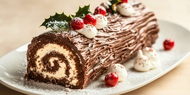 Cette bûche glacée Picard au chocolat et noisettes coûte 1 euro la part