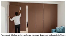 Tuxboard.com - Action propose des panneaux à 9 € pour créer un claustra design sans clous ni vis