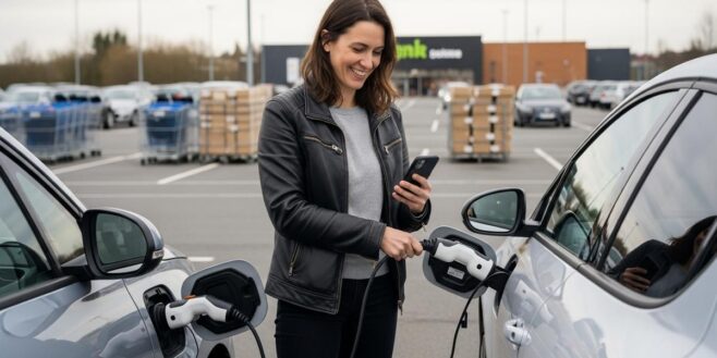 Tuxboard.com - Leclerc lance Charge E-Lec : recharge pour voitures électriques en hypermarché pendant les courses