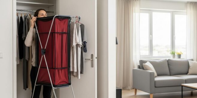 Tuxboard - Lidl lance un étendoir à linge compact qui se replie pour gagner de la place dans les petits intérieurs