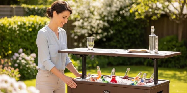 Tuxboard - Amazon : ces tables relevables qui font aussi glacière vont transformer vos réceptions au jardin ce printemps