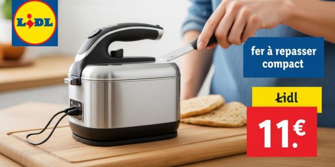 Tuxboard - Lidl lance un fer à repasser compact à 11 € pour simplifier votre repassage au quotidien