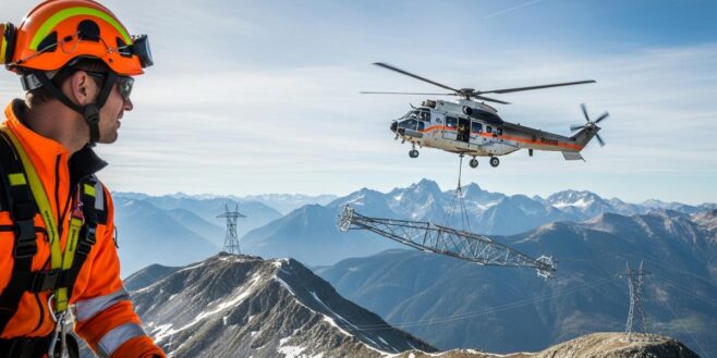 Tuxboard - Free Mobile déploie sa 3G en montagne grâce à un hélicoptère Super Puma sur un pylône Orange