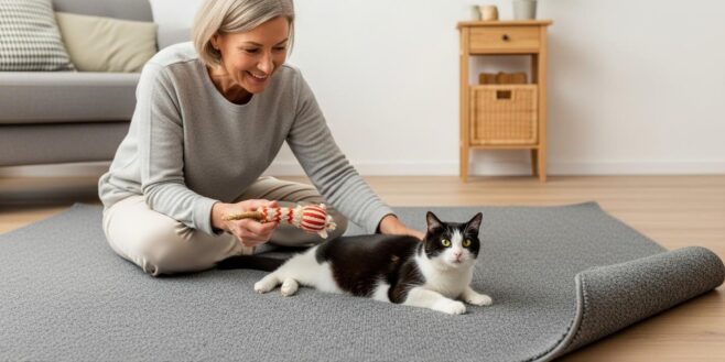 Tuxboard - Action vend un tapis antidérapant pour chien et chat à 7,95 € : 100 x 70 cm, repliable et lavable