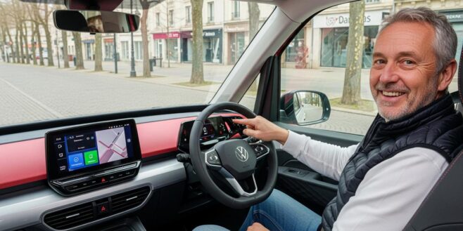 VW ID. Buzz 2026 : boutons physiques, écran Android et 4 roues motrices dès 58 250 euros pour ce van électrique